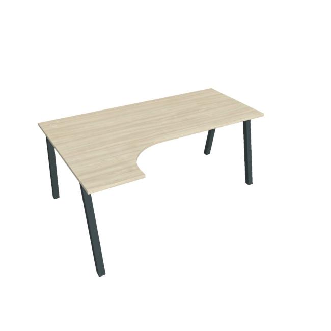 [ON919865] Schreibtisch UNI A, ergo, rechts, 180x75,5x120 cm, Akazie/schwarz