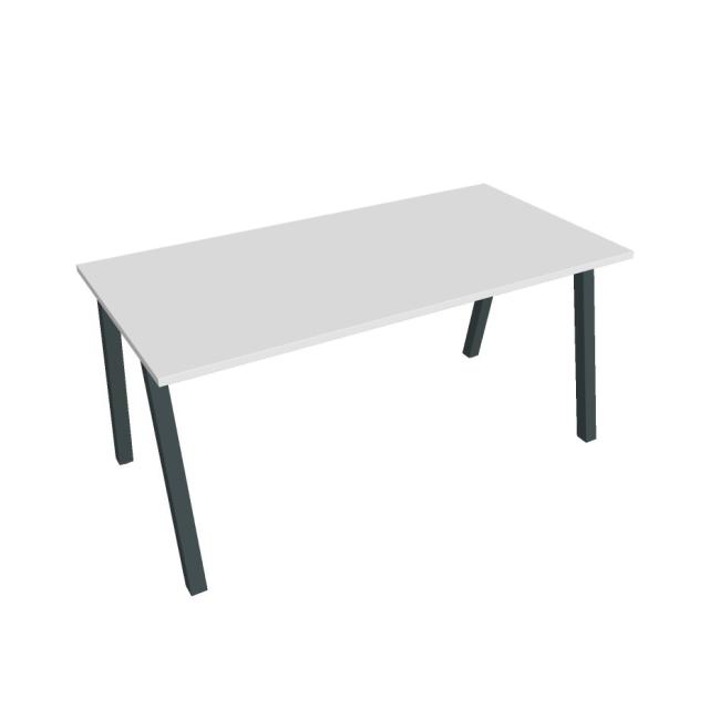 Besprechungstisch UNI A, 160x75,5x80 cm, weiß/schwarz