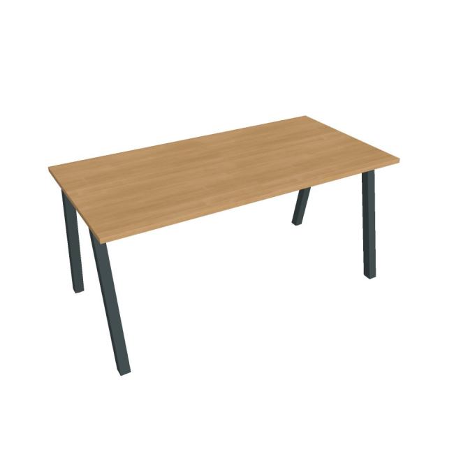 Konferenztisch UNI A, 160 x 75,5 x 80 cm, Eiche/Schwarz