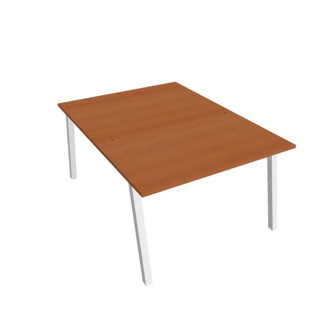 [ON919975] Schreibtisch UNI A, 120 x 75,5 x 160 cm, Kirsche/Weiß