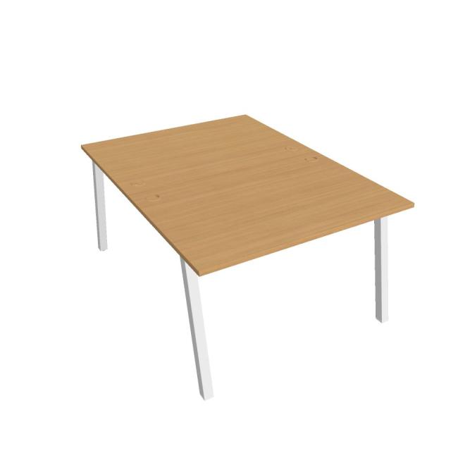 [ON919978] Schreibtisch UNI A, 120 x 75,5 x 160 cm, Buche/Weiß