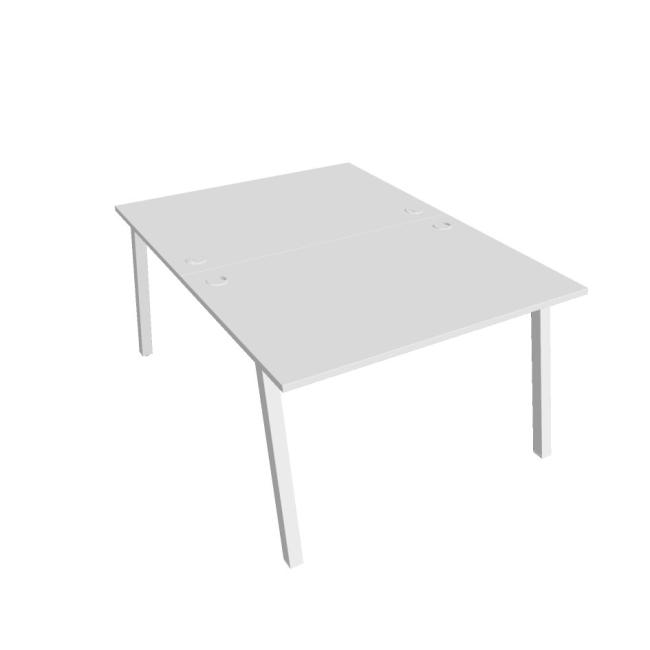 Schreibtisch UNI A, 120 x 75,5 x 160 cm, weiß/weiß