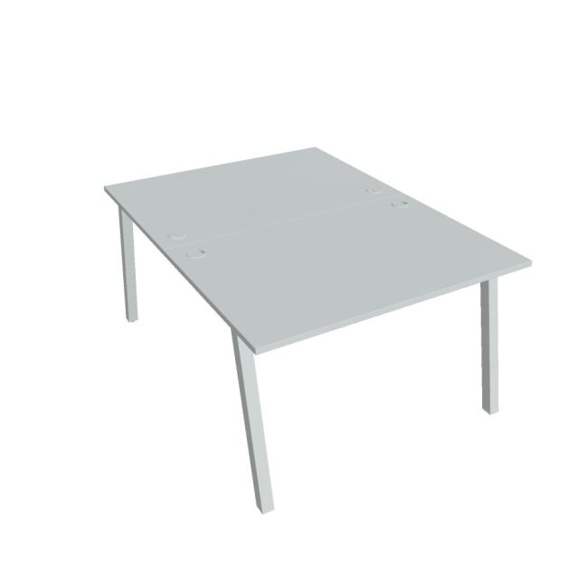 Schreibtisch UNI A, 120x75,5x160 cm, grau/grau