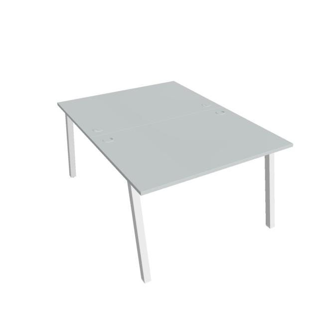 [ON919984] Schreibtisch UNI A, 120 x 75,5 x 160 cm, grau/weiß