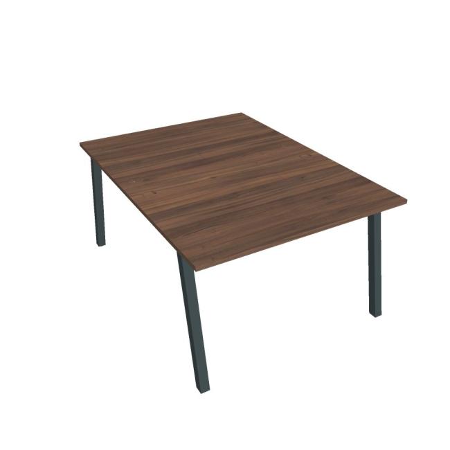 [ON919988] Schreibtisch UNI A, 120 x 75,5 x 160 cm, Walnuss/Schwarz
