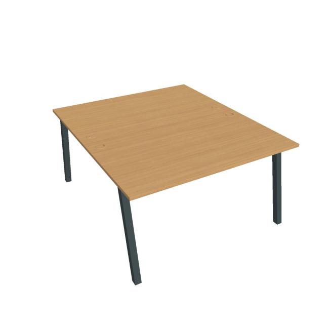 [ON920006] Schreibtisch UNI A, 140x75,5x160 cm, Buche/schwarz