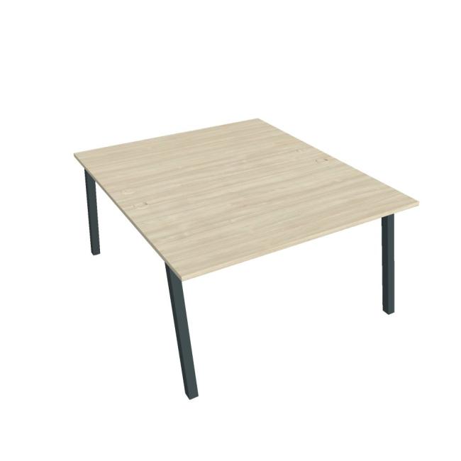[ON920015] Schreibtisch UNI A, 140 x 75,5 x 160 cm, Akazie/Schwarz