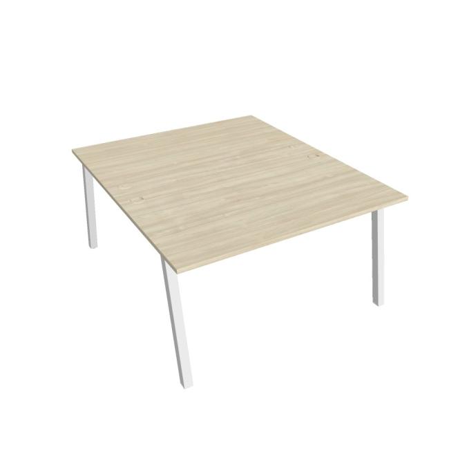 [ON920017] Schreibtisch UNI A, 140 x 75,5 x 160 cm, Akazie/Weiß