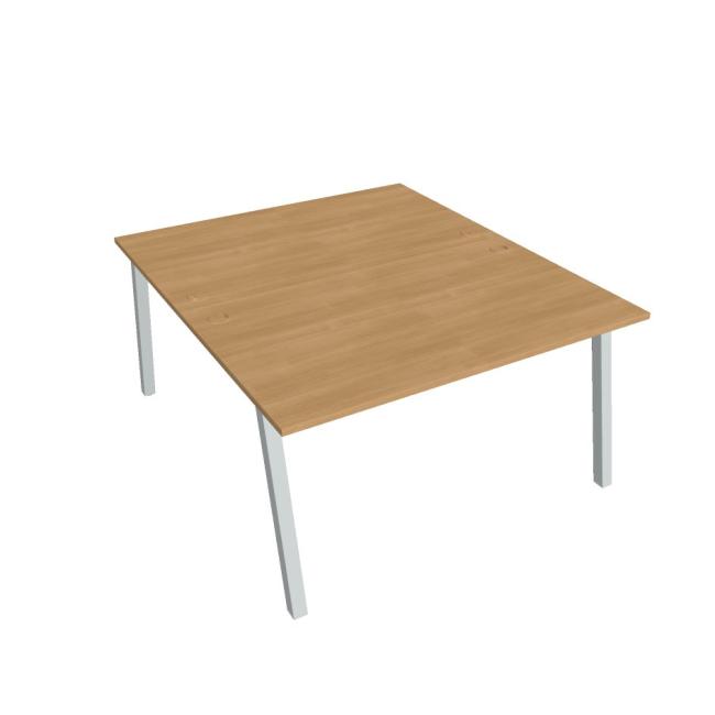 Schreibtisch UNI A, 140x75,5x160 cm, Eiche/Grau
