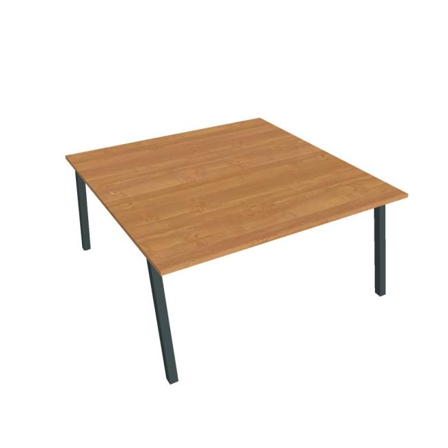 [ON920030] Schreibtisch UNI A, 160 x 75,5 x 160 cm, Erle/Schwarz