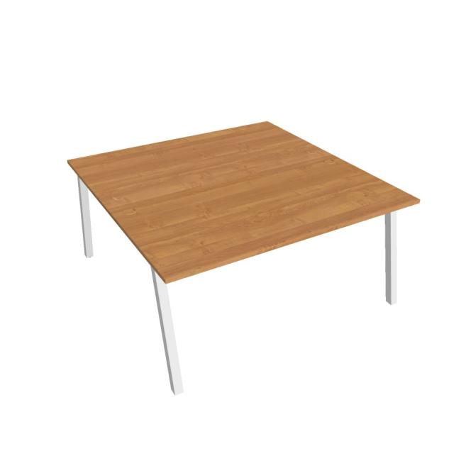 [ON920032] Schreibtisch UNI A, 160 x 75,5 x 160 cm, Erle/Weiß