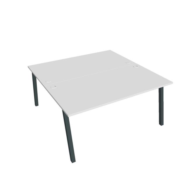 [ON920039] Schreibtisch UNI A, 160x75,5x160 cm, weiß/schwarz