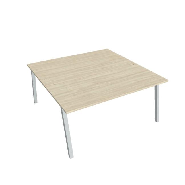 [ON920046] Schreibtisch UNI A, 160x75,5x160 cm, Akazie/Grau