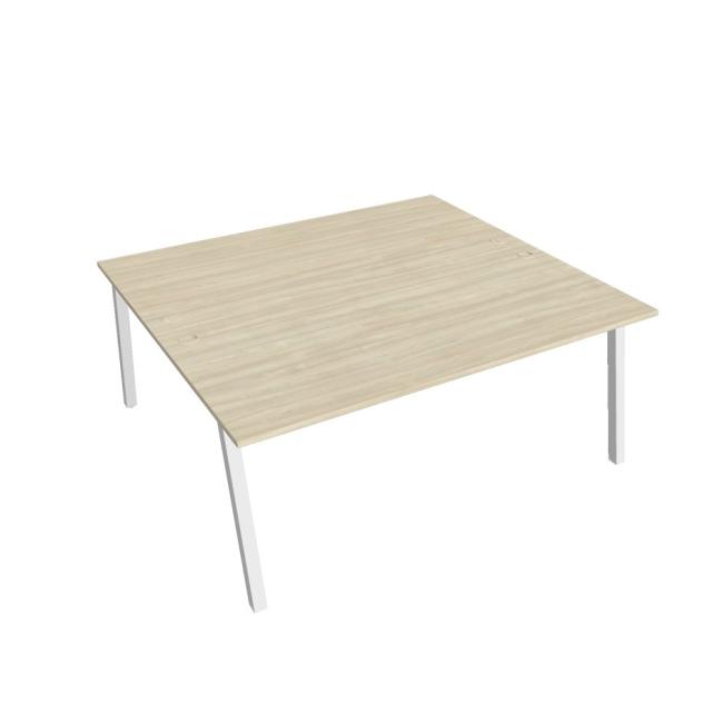 [ON920077] Schreibtisch UNI A, 180 x 75,5 x 160 cm, Akazie/Weiß