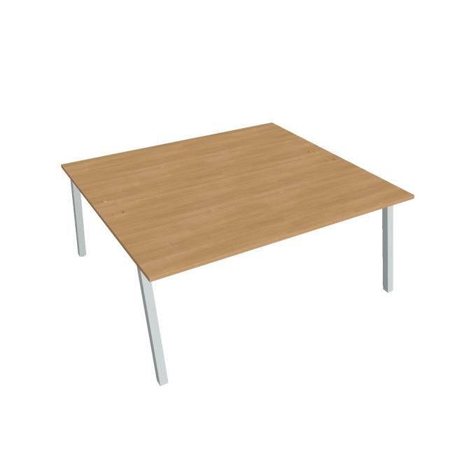 [ON920082] Schreibtisch UNI A, 180x75,5x160 cm, Eiche/Grau