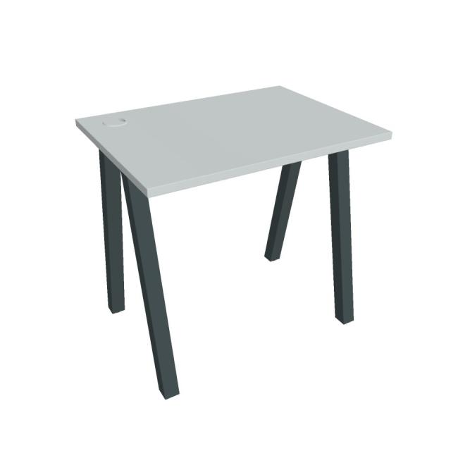 Schreibtisch UNI A, 80x75,5x60 cm, grau/schwarz