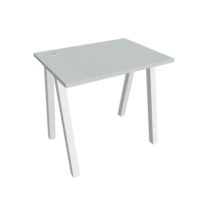 Schreibtisch UNI A, 80x75,5x60 cm, grau/weiß