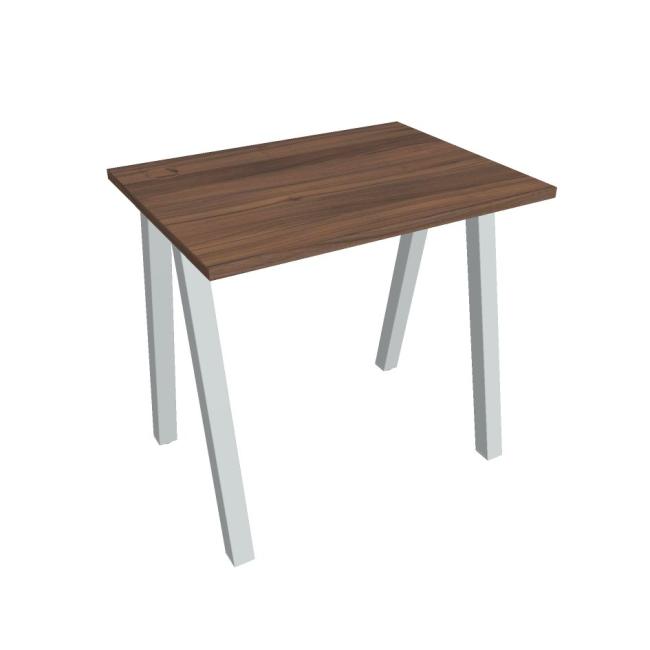 Schreibtisch UNI A, 80x75,5x60 cm, Walnuss/Grau