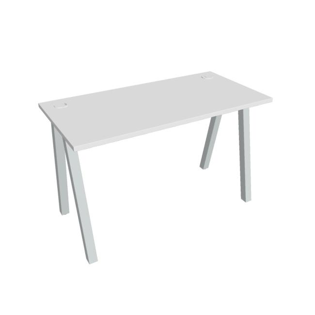 Schreibtisch UNI A, 120x75,5x60 cm, weiß/grau
