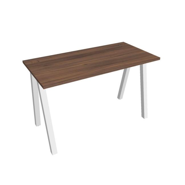 Schreibtisch UNI A, 120 x 75,5 x 60 cm, Nussbaum/Weiß