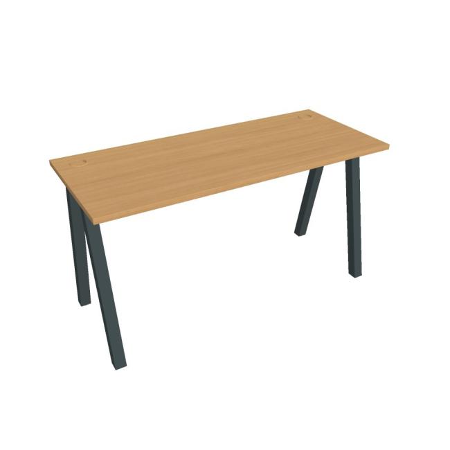 [ON920156] Schreibtisch UNI A, 140 x 75,5 x 60 cm, Buche/schwarz
