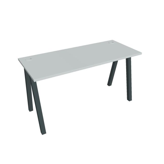 Schreibtisch UNI A, 140 x 75,5 x 60 cm, grau/schwarz
