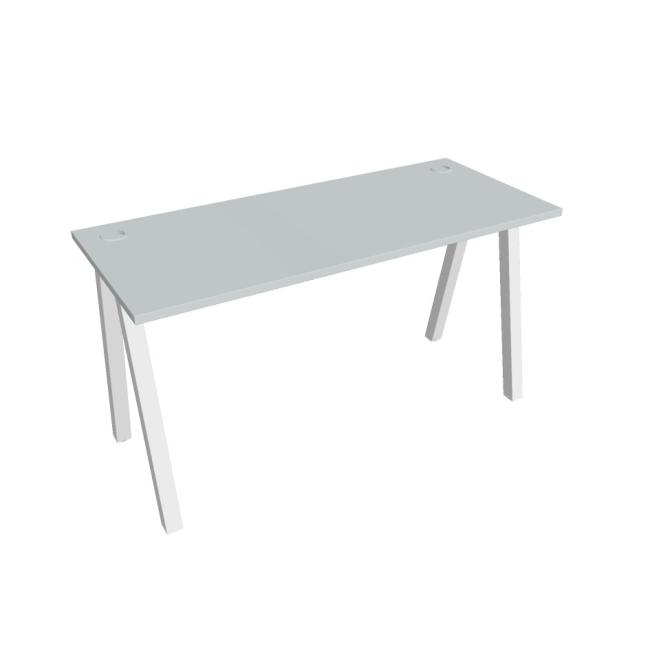 Schreibtisch UNI A, 140 x 75,5 x 60 cm, grau/weiß