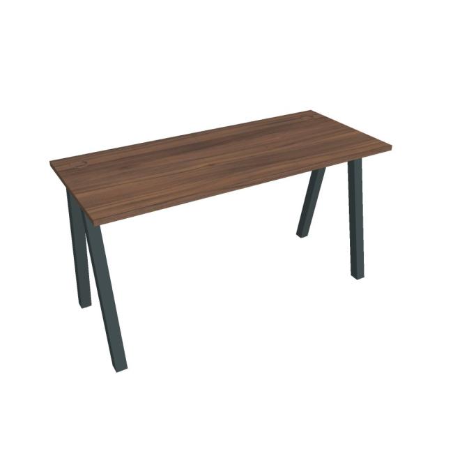 [ON920168] Schreibtisch UNI A, 140 x 75,5 x 60 cm, Walnuss/Schwarz