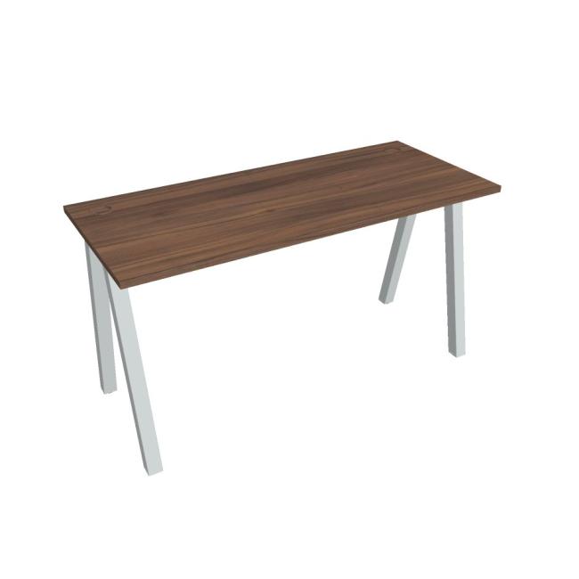 Schreibtisch UNI A, 140x75,5x60 cm, Walnuss/Grau