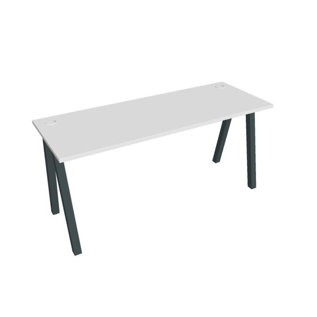 Schreibtisch UNI A, 160x75,5x60 cm, weiß/schwarz