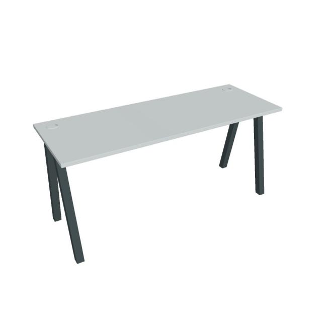Schreibtisch UNI A, 160x75,5x60 cm, grau/schwarz