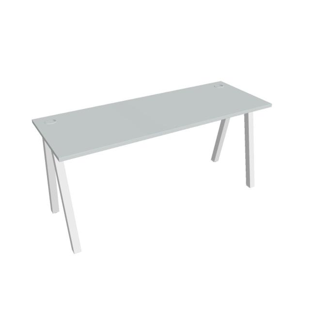 Schreibtisch UNI A, 160 x 75,5 x 60 cm, grau/weiß