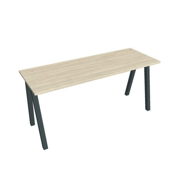 Schreibtisch UNI A, 160 x 75,5 x 60 cm, Akazie/Schwarz