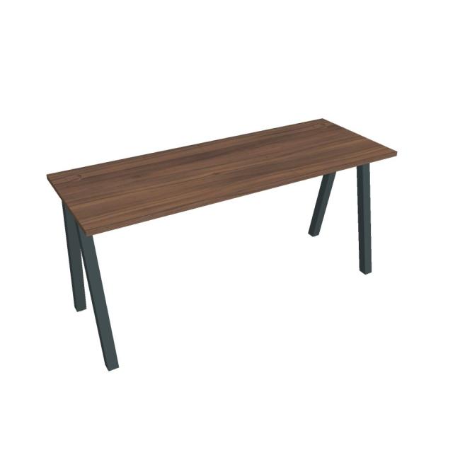 Schreibtisch UNI A, 160 x 75,5 x 60 cm, Walnuss/Schwarz