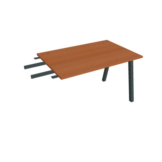 Schreibtisch UNI A, vertikal verbunden, 120 x 75,5 x 80 cm, Kirsche/Schwarz