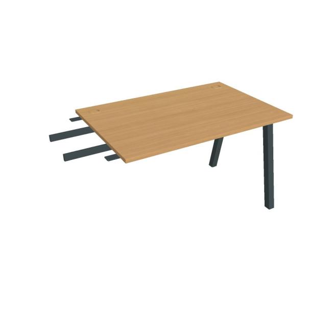 Werkbank UNI A, vertikal verbunden, 120 x 75,5 x 80 cm, Buche/schwarz