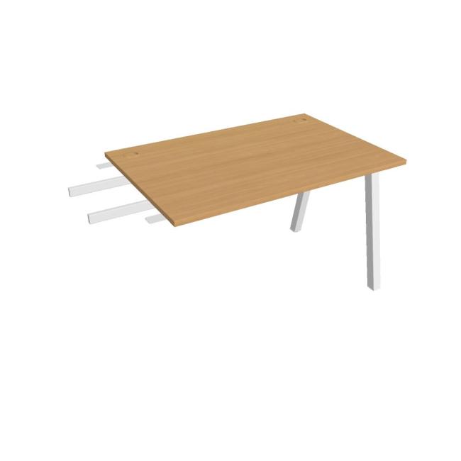 Schreibtisch UNI A, vertikal verbunden, 120 x 75,5 x 80 cm, Buche/Weiß
