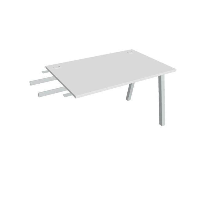 Schreibtisch UNI A, vertikal verbunden, 120x75,5x80 cm, weiß/grau