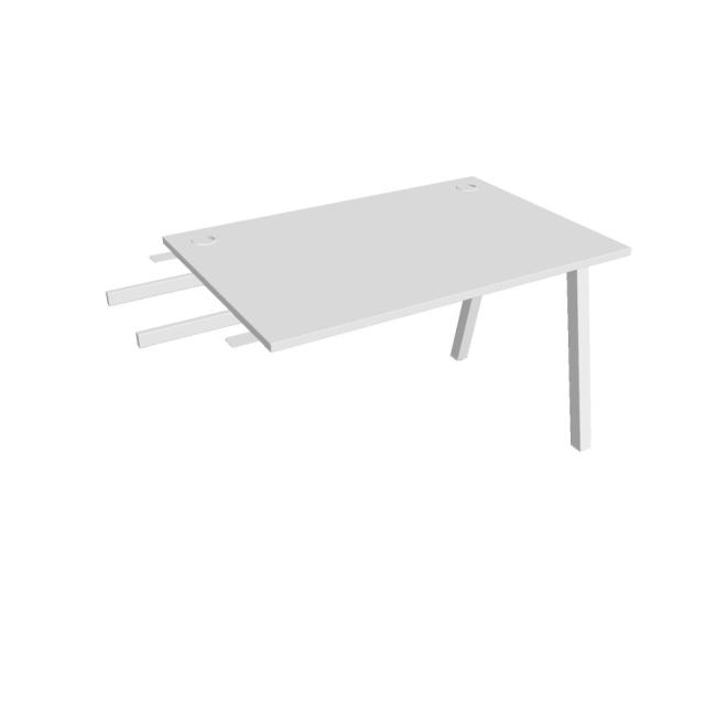 Schreibtisch UNI A, vertikal verbunden, 120 x 75,5 x 80 cm, weiß/weiß