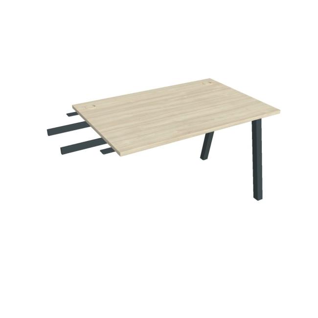 Schreibtisch UNI A, vertikal verbunden, 120 x 75,5 x 80 cm, Akazie/schwarz