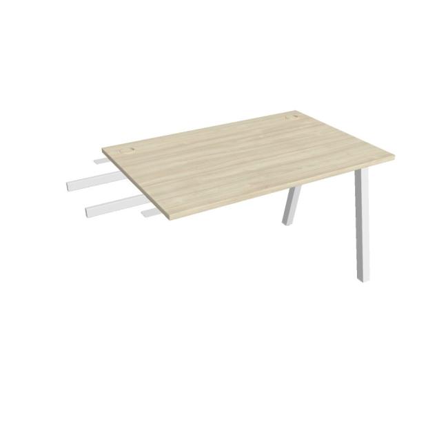 Schreibtisch UNI A, vertikal verbunden, 120 x 75,5 x 80 cm, Akazie/Weiß