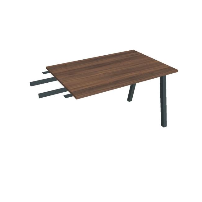 [ON920228] Werkbank UNI A, vertikal verbunden, 120 x 75,5 x 80 cm, Nussbaum/Schwarz