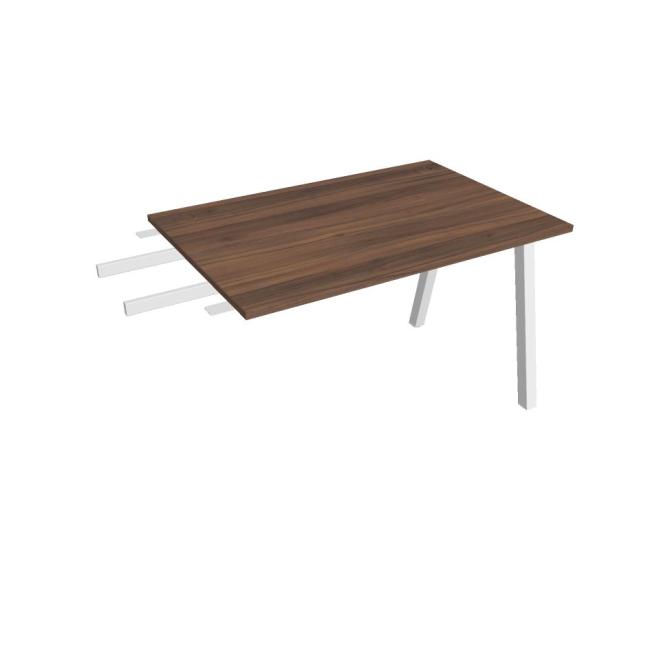 [ON920230] Schreibtisch UNI A, vertikal verbunden, 120 x 75,5 x 80 cm, Nussbaum/Weiß