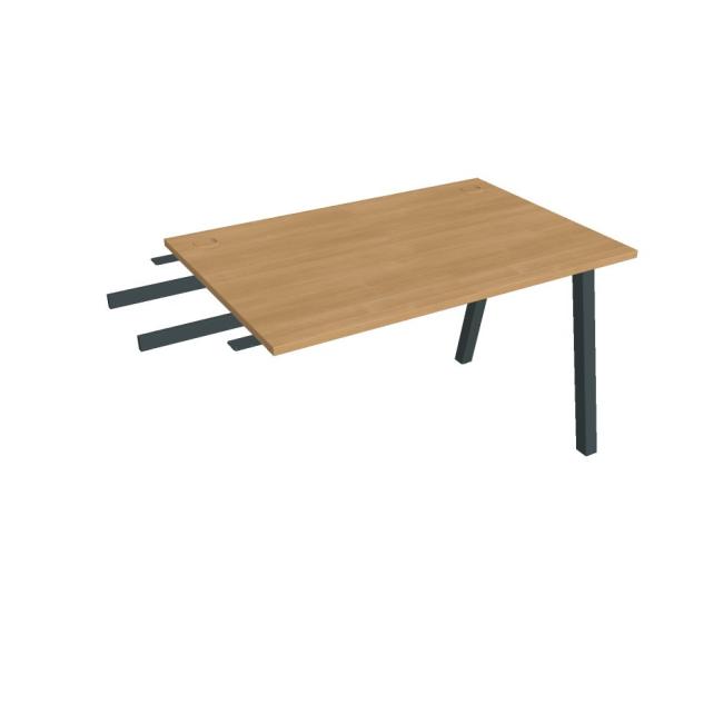 Schreibtisch UNI A, vertikal verbunden, 120 x 75,5 x 80 cm, Eiche/Schwarz