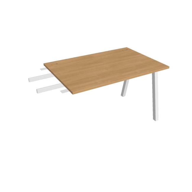 Schreibtisch UNI A, vertikal verbunden, 120 x 75,5 x 80 cm, Eiche/Weiß