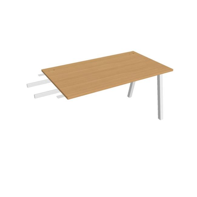 [ON920248] Schreibtisch UNI A, vertikal verbunden, 140 x 75,5 x 80 cm, Buche/Weiß