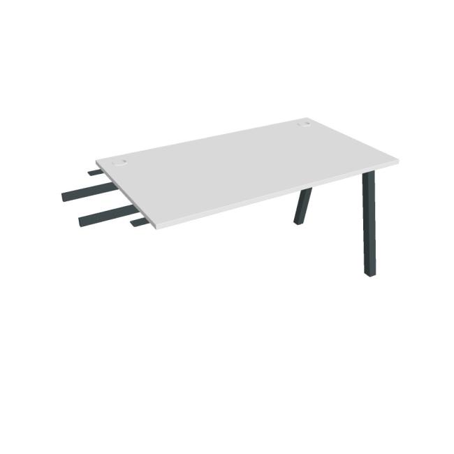 Werkbank UNI A, vertikal verbunden, 140x75,5x80 cm, weiß/schwarz