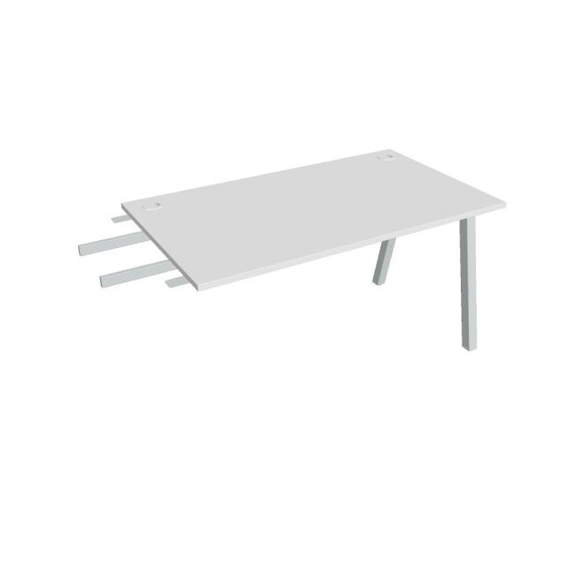 Schreibtisch UNI A, vertikal verbunden, 140x75,5x80 cm, weiß/grau