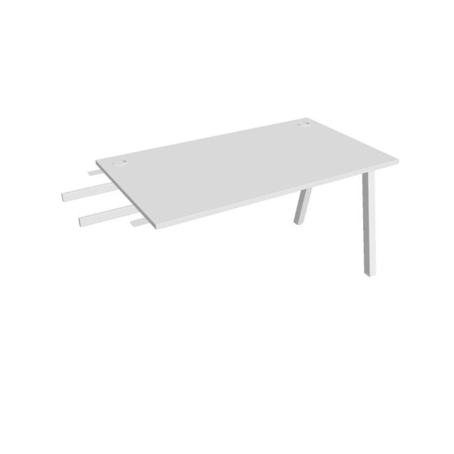 Schreibtisch UNI A, vertikal verbunden, 140 x 75,5 x 80 cm, weiß/weiß