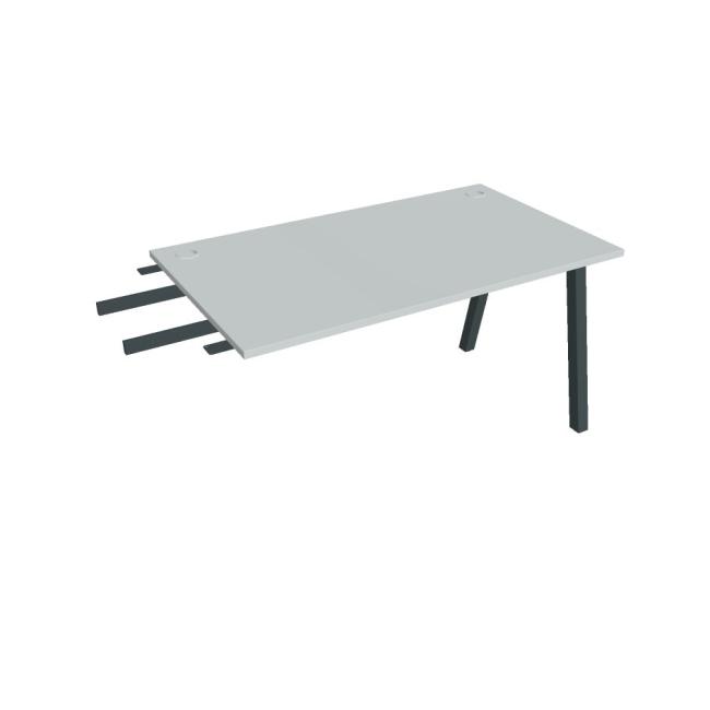Werkbank UNI A, vertikal verbunden, 140x75,5x80 cm, grau/schwarz